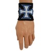 Sportfanshop24 Sweatband/Bracelet/Wrist Band Iron Cross in White on Black Background