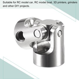 sourcing map Swivel Universal Joint Shaft Coupling 4 mm to 6 mm Inner Diameter L23 x D11 with Screws and Wrench for RC Model Pack of 3