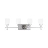 Sunset Lighting Satin Nickel F2299-80-LED-JA8 Bristol Four Vanity Wall Light-Dimmable-Bright