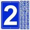 Numbered Sign 2, Aluminum Number Signs for Tennis Court, 12x8