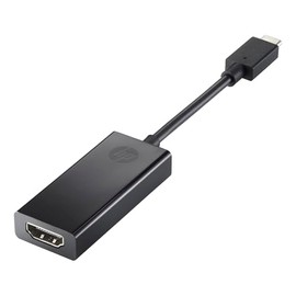 HP, Adaptador USB C a HDMI 2.0, Modelo: 2PC54AA, Adaptador con USB-C a VGA, con Capacidad de Transmisión 4K, Compatible con ThunderboltTM o USB-CTM de HP, Color: Negro.
