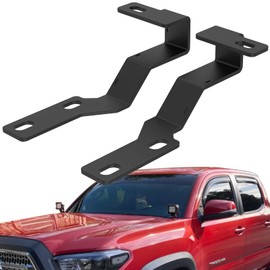 Ditch Light Brackets Hood Mount Brackets Compatible for Auxiliary Offroad LED Pod Light Work Light on 2nd Gen Toyota Tacoma 2005-2015