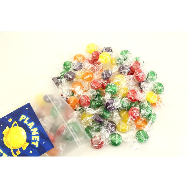 Planet Sweets Premium Sugar Free Assorted Fruit Hard Candy Buttons