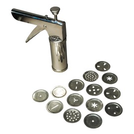 HOMORA Stainless Steel Sev Maker Press – Multipurpose Kitchen Tool for Noodles, Murukku, Chakli, Gathiya & Namkeen Snacks – Manual Sancha Sevaiya Maker with Multiple Discs – Silver Finish