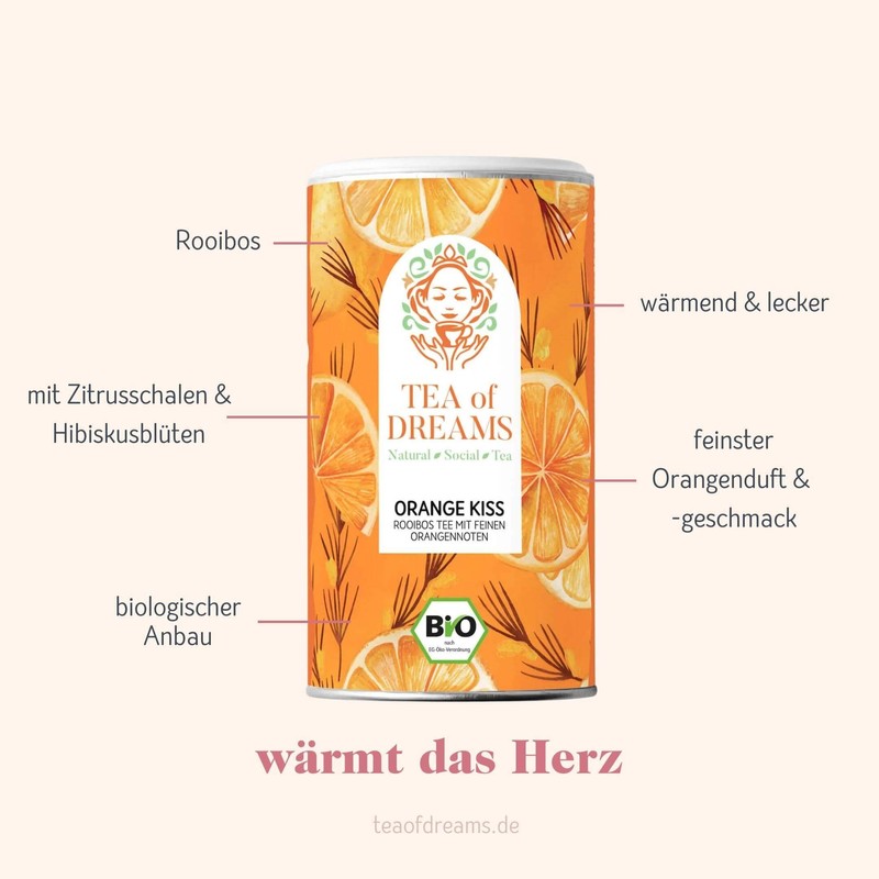 Rooibo Tea Organic "Orange Kiss" Rooibo Tea with a Touch