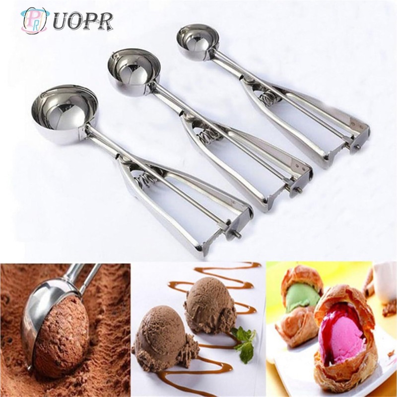 UOPR Ice Cream Spoons, Stainless Steel Material, Ice Cream Disher,