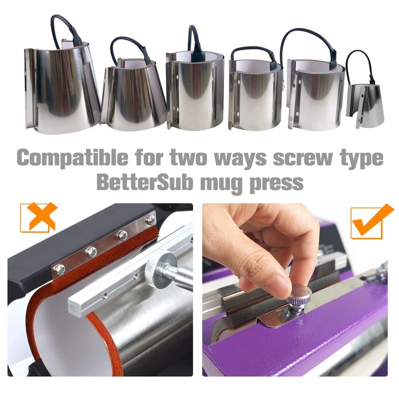 BetterSub Mug Cup Press Heating Transfer Attachment Silica Gel 110V
