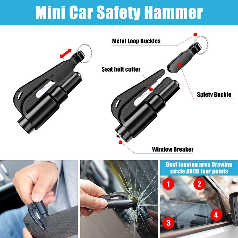AUTODECO Roadside Emergency Kit Car Safety Kit with Jumper Cables