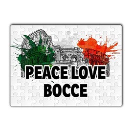 Makoroni - Peace Love Bocce Italy Italian - Jigsaw Puzzle 80 pcs, DesK13