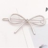 Silver metal ribbon hair pin / 실버 메탈 리본 헤어 핀