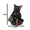Western Rustic Hunter Black Bear Holding Shotgun And Mallard Duck