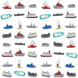 Safari Ltd. In the Water Bulk Bag - Set of Water Transportation Toy Set - 48 Piece Collection for Boys, Girls & Kids Age 3+