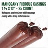 LEM Products Mahogany Fibrous Casings, 1 ½ Inches x 12