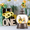 Bee Hive Decor Spring Bee Gnome Light Up Snow Globe