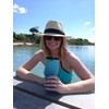 Women Wide Brim Straw Panama Roll up Hat Fedora Beach
