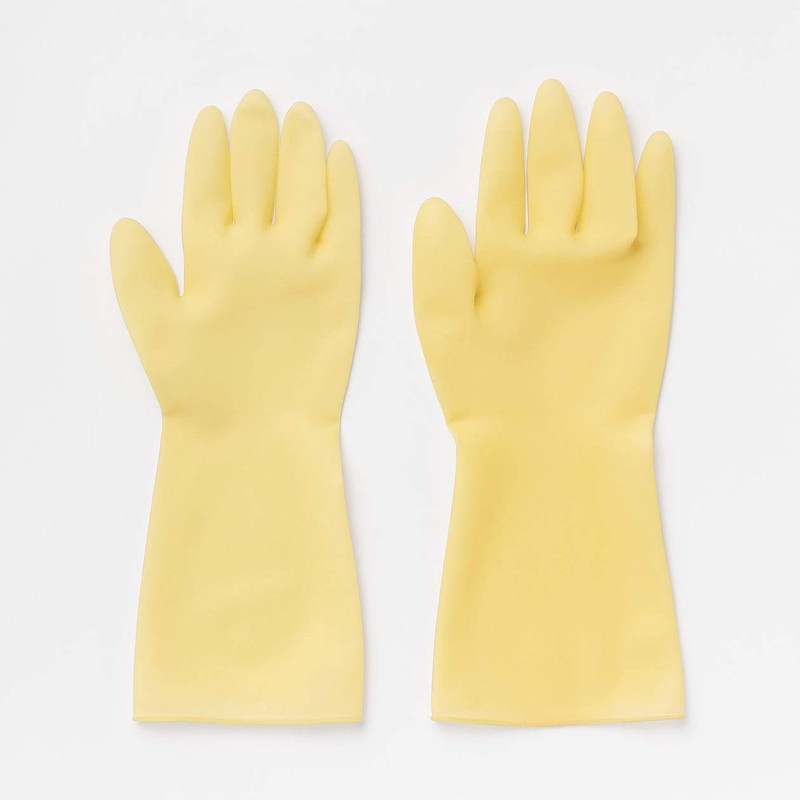 MUJI Natural Rubber Gloves, Ambidextrous, Large, 6 Pieces, 82577129
