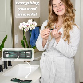 Made Easy Kit Portable Nail Clipper Set – 6-Piece Travel Manicure Kit for Men & Women – Includes Nail Clippers, Scissors, File & Grooming Tools in Compact Zip Pouch (Green)