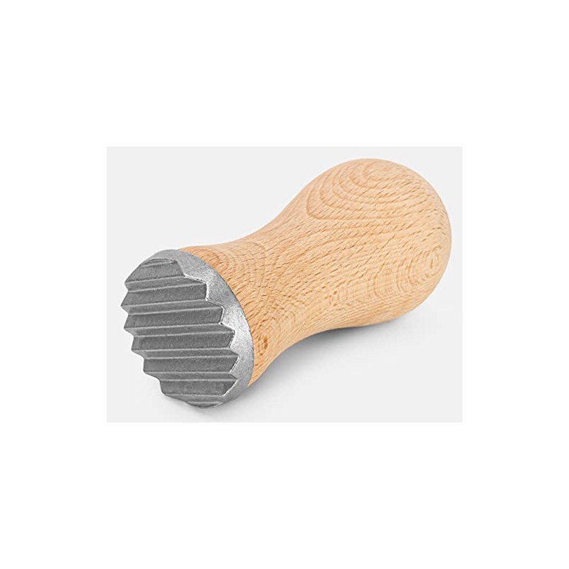 EVERYJOY Wooden Meat Tenderiser with Metal End (Brown, 11 cm/Round)