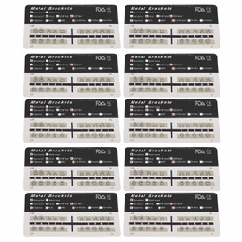Teeth Edgewise Brackets 0.022in Slot 345 Hooks Rustproof Mini Metal Teeth Slot Bracket for Hospital 200pcs