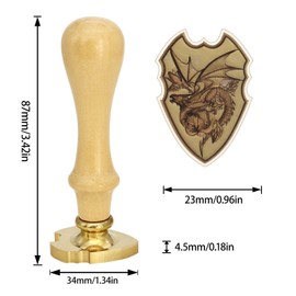 Wax Seal Stamp Laser Engraving Beautifully Crafted Suitable for Envelope Postcards, Invitations, Gift Packaging Sealed Wedding (LYMG)