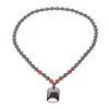 Terahertz Beaded Necklace Fashionable Rectangular Pendant Soreness Relief Energy Stone