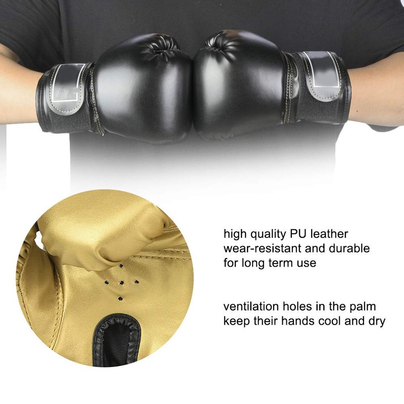 Boxing Gloves PU Leather Boxing Gloves Kickboxing Martial Arts Karate