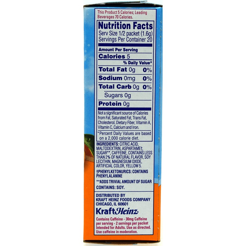 Crystal Light On The Go Citrus With Caffeine Drink Mix,