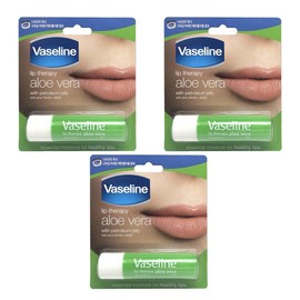 Vaseline Lip Therapy Aloe Vera (3 Pk) Tubes New/Fresh Product Free Shipping