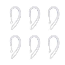 YNIBST Replacement Ear Hooks for Walkie Talkie Bluetooth Headset,Flexible Two Way Radio Earpiece Small Clamp Ear Loop Clips (Clear, Set of 6)