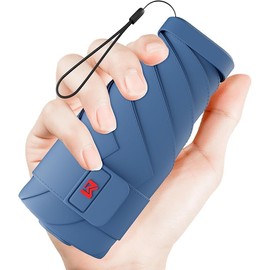 Mini Travel Folding Umbrella for Purse - UPF 50+ Sun & Rain UV Protection, Windproof Small Compact Lightweight Design Fits in Pocket or Bag, Portable Wallet Parasol for Commuter, Men Women Boys Girls