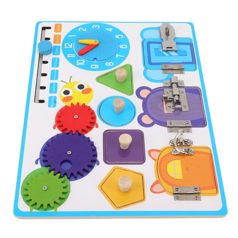 Sensory Board Alarm Clock Educational Wooden Sensory Activity Board Autism