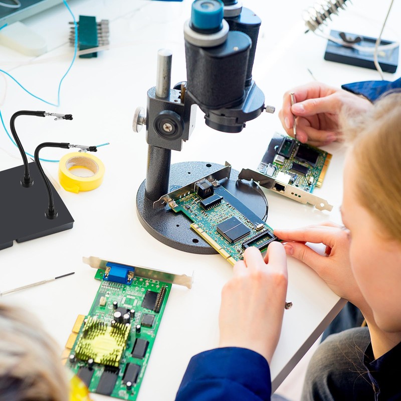 PATIKIL 4Pack Helping Hands Soldering Clamp, 12.5inch Magnetic Gooseneck Metal