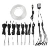 BEVINSEE 10M RGB 8 LED Car Interior Fiber Optical Strip
