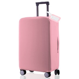 RainVillage Travel Luggage Cover Suitcase Protector Scratch-Resistant Fit 19-31 Inch Suitcase, Not Included Suitcase (Pink, S(19-21 inch))