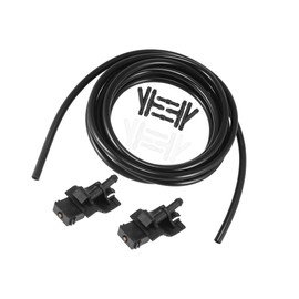 Motoforti Front Windshield Washer Hose Kit Fit for Toyota 4Runner with 3 Meter Washer Fluid Hose 12 Pcs Hose Connectors - Pack of 15 Black Long-lasting