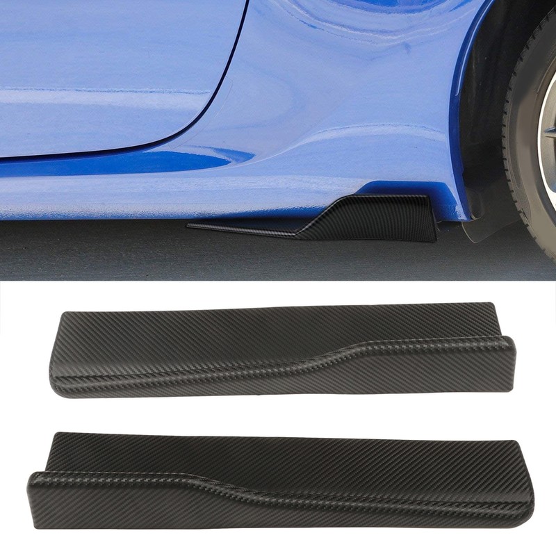 2PCs Rear Side Skirt Winglet Carbon Fiber Style Universal Car