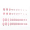 Nymora 48 Pcs White French Tip Press on Nails Short
