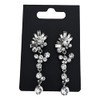 Sparkly dangly silver-plated diamante crystal earrings