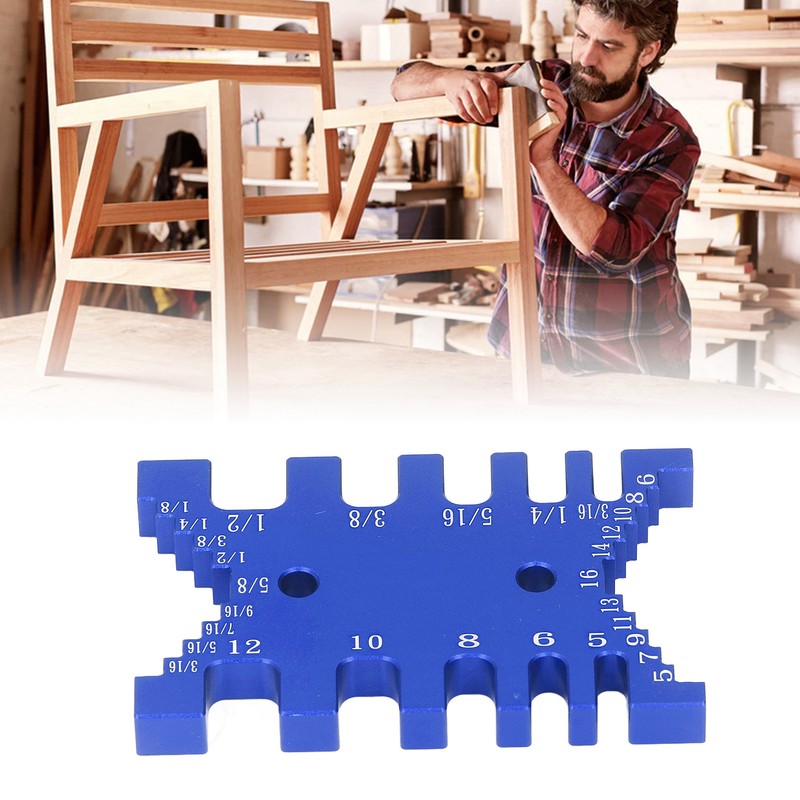 Dovetail Jig Tenon Caliper Aluminum Metric Imperial Scale Card Measuring