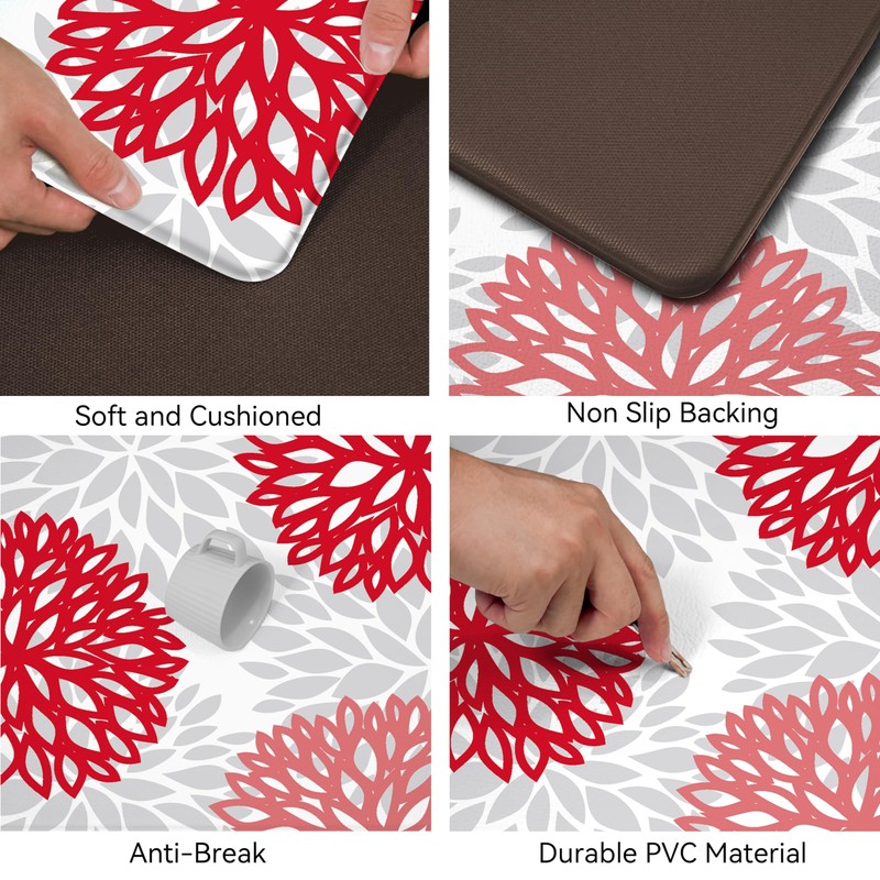 Kitchen Mats Set of 2 Cushioned Anti Fatigue Kitchen Rugs