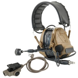 HEARFALCOM TACTICAL HEADSET C5 XPI Noise Canceling Pickup Protective Earmuffs&U94 V2 PTT Adapter for Airsoft Hunting Shooting (CB)
