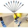 10Pcs Black Ink Ballpoint Metal Pen Refill 1.0mm Length 11.6cm