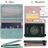 Lumbor37 Cartera para Pasaporte RFID Tarjeta de Visita Bolsa Billetera