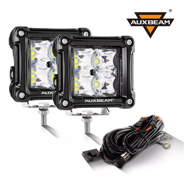 AUXBEAM 3" LED Cube Pod Work Light Bar Spot Driving