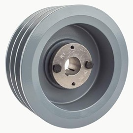 Masterdrive Cast Iron 5.5" Triple Groove Pulley for Belt B Section 5L with 1" Inch Sheave Bushing 3BK57H