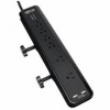 Surge Protector Strip, 6 Outlet, Black
