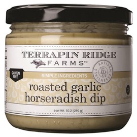 Terrapin Ridge Farms Roasted Garlic Horseradish Dip – Bold and Creamy Condiment for Meats, Sandwiches & Snacks, Gluten Free & Keto Friendly – 10.2 oz jar