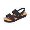 Reef Women's Water Vista Sandal, Black/Tan, 11