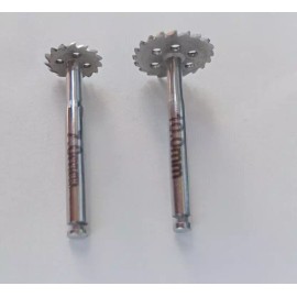 NOMI BROTHERS 2pcs Set of Dental Saw Disk Cutting tool 7mm 10mm 0.3mm disk Latch Type