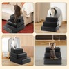 BALAPET Adjustable 3 Steps Litter Box Ramp with Filter Function,